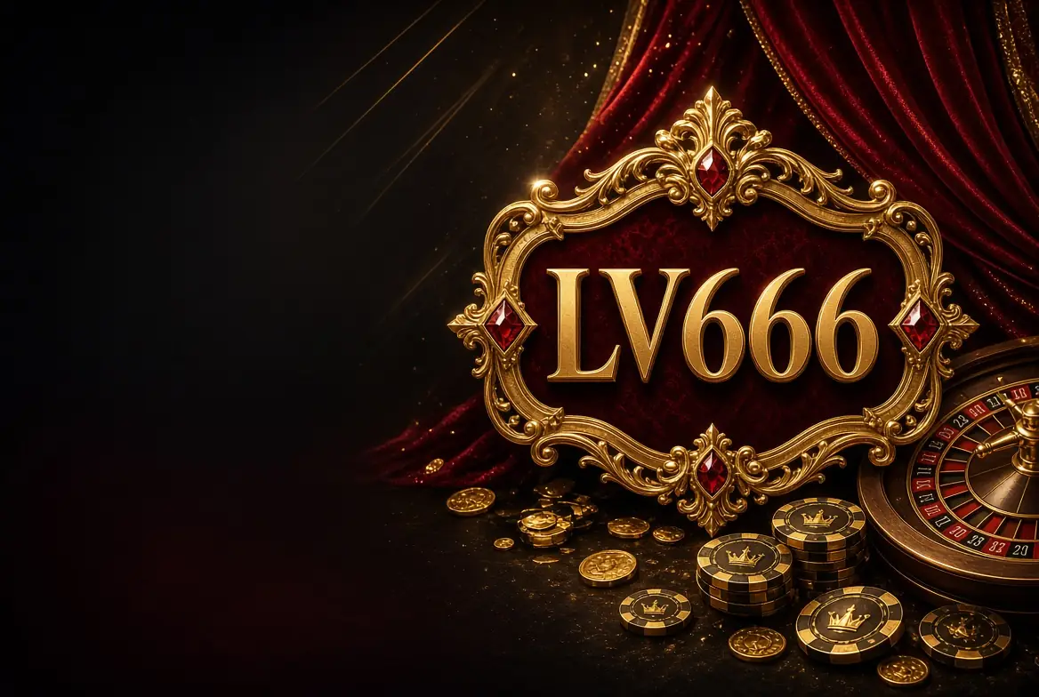 lv666 bonus banner with gold logo and casino chips